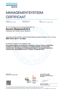 Certificaat NEN7510-1.2017+A1:2020